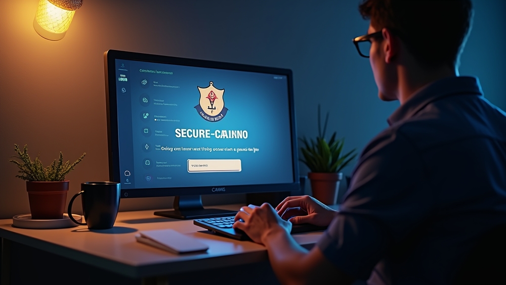 Secure casino account screen with promo code field and verification badge