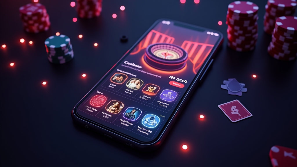 Smartphone displaying a smooth mobile casino lobby with game and cashier features